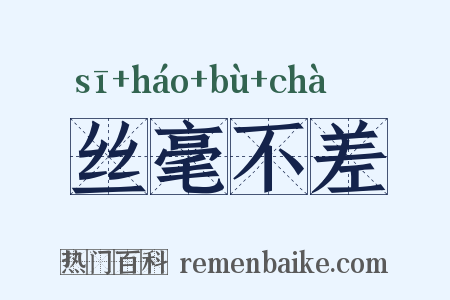 丝毫不差是什么意思的图片